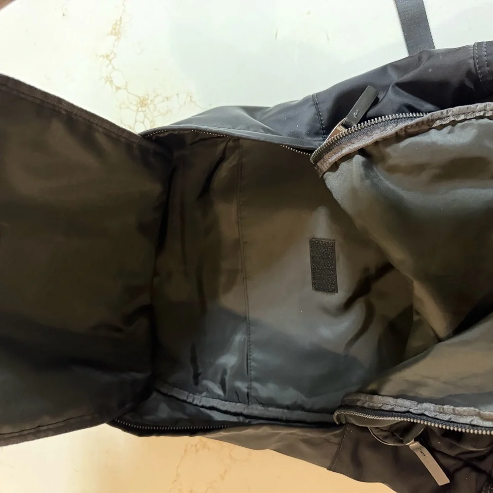 Michael Kors Black Nylon Zip Front Backpack